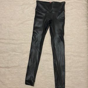 SPANX shiny black leggings
